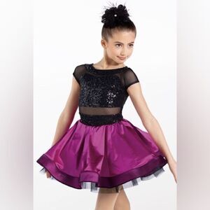 Weissman Dance costume hot pink tutu ballet jazz dress leotard ANNA SUN 10138 SC